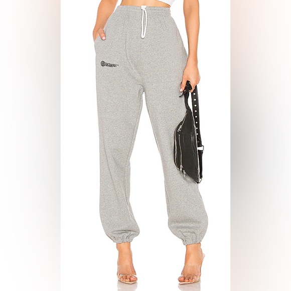 Danielle Guizio Fleece sweatpants size S in Heather grey jogger designer Kylie - Picture 1 of 8